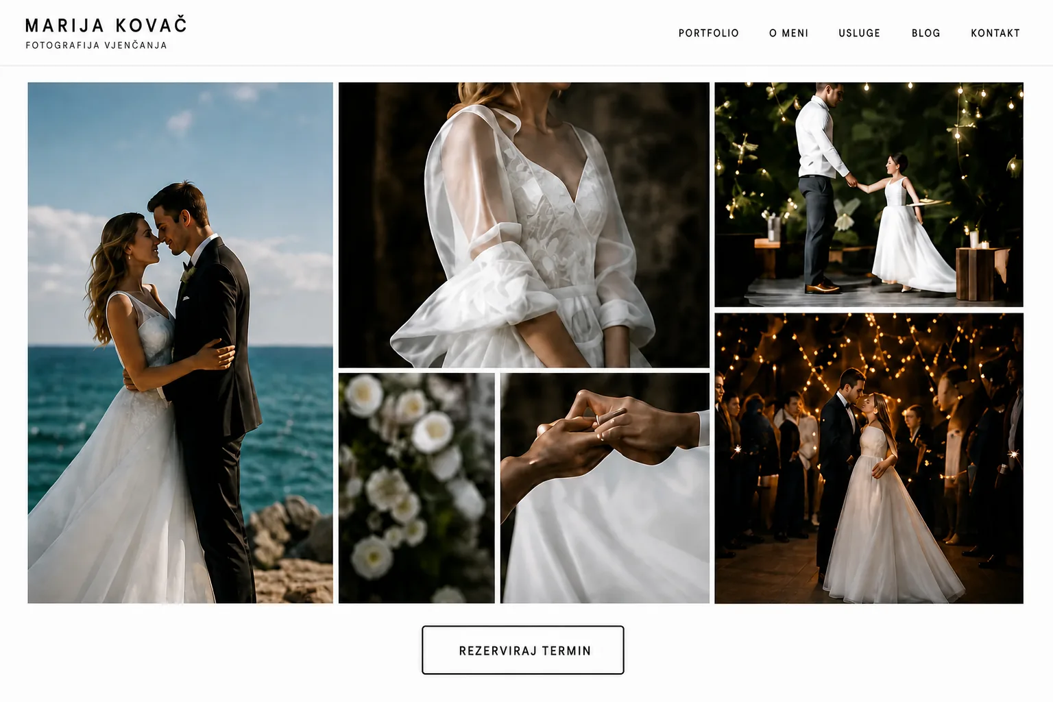 Primjer galerijske web stranice fotografkinje Marije Kovač