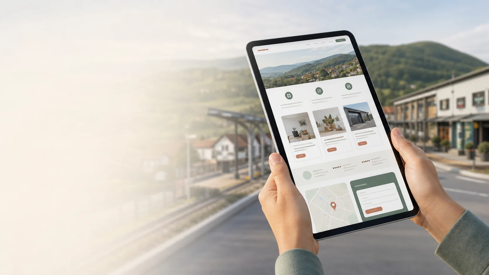 Tablet prikaz web stranice za lokalni posao u Zaboku