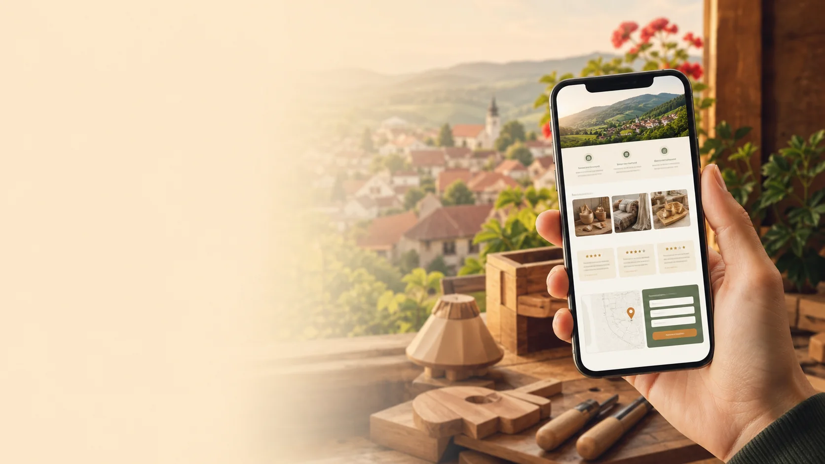 Mobilni prikaz web stranice za lokalni posao u Zlataru